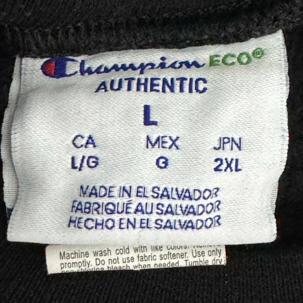 Champion Color Black Not A Big Deal Ugly Sweater Men Size Large - Picture 4 of 5